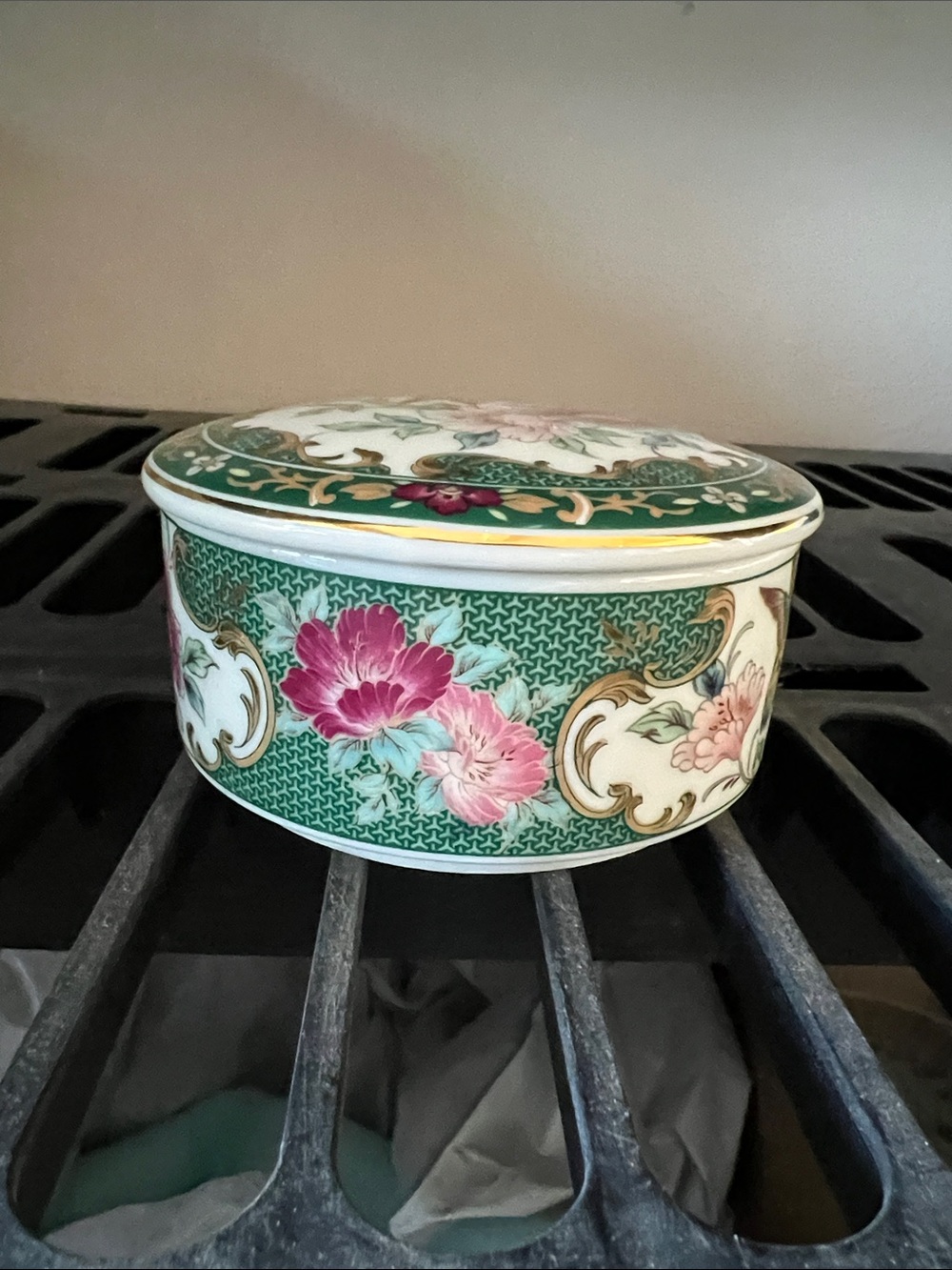 Japanese hand painted jar